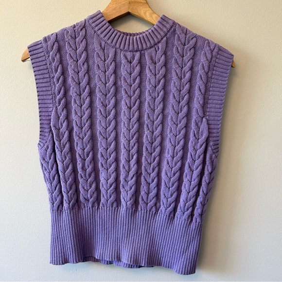 Frank & Oak Sweaters - Frank & Oak Knit Sweater Vest Purple Size Small